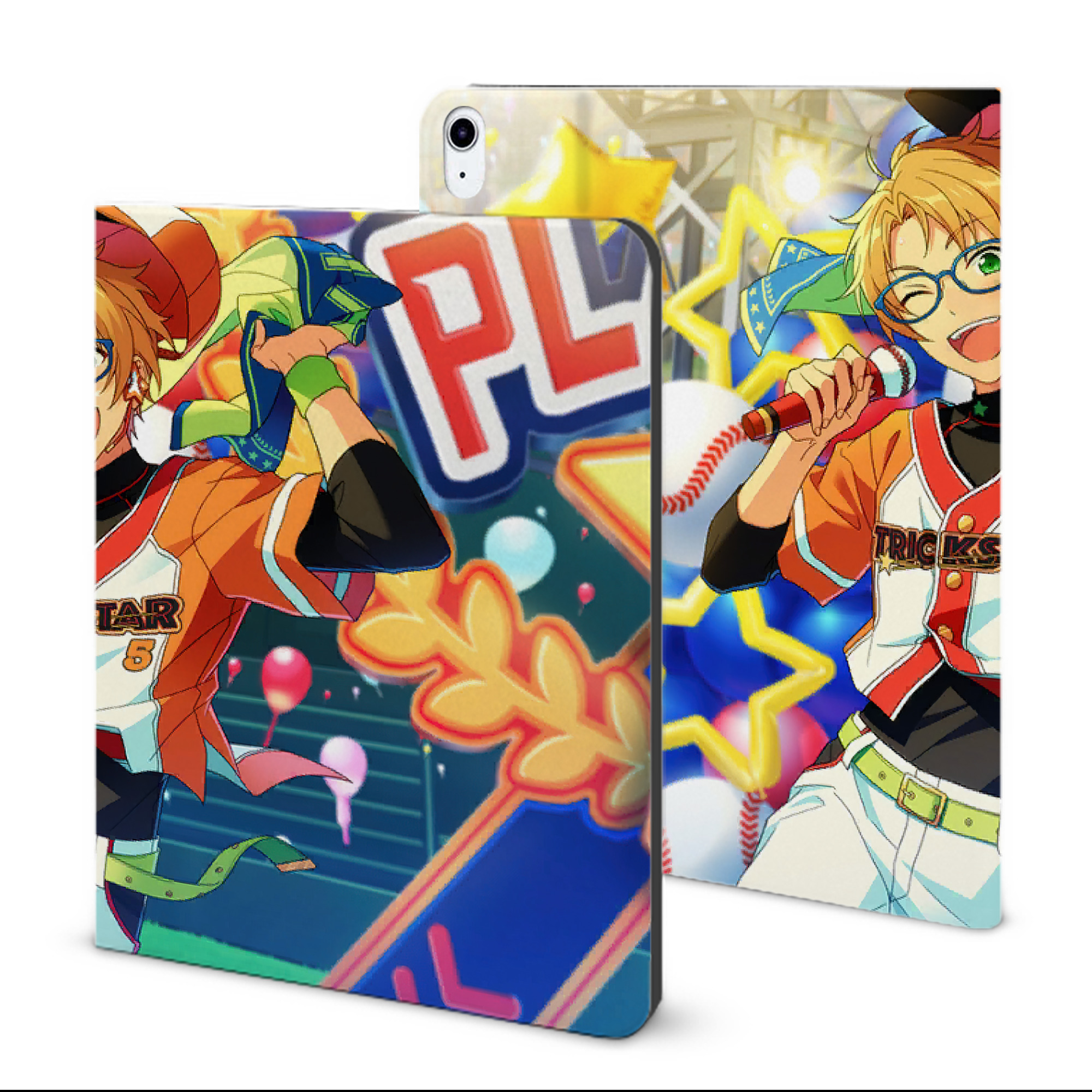 （画像用） あんさんぶるスターズ! Ensemble Stars IPad ケース ブック型 PUレザー TPU 耐衝撃 軽量 薄型 ペン収納なし 全面保護 IPad 各モデル対応